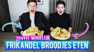 ZOVEEL MOGELIJK FRIKANDELBROODJES ETEN [upl. by Sampson]