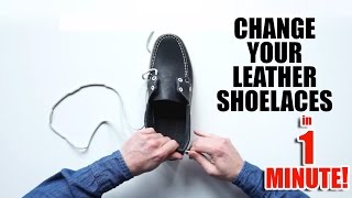 How To Relace Boat Shoes in One Minute [upl. by Ennaylime]