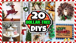 20 Dollar Tree DIY Christmas Decorations amp Ideas 🎄 [upl. by Ahsercul]