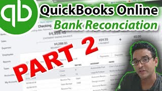 QuickBooks Online Tutorial Reconciling the bank account part 2 of 2 [upl. by Ayikahs]