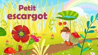 Petit escargot porte sur son dos  Comptine avec gestes pour enfants et bébés avec les paroles [upl. by Leaffar]