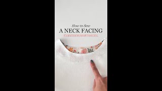 ✨How to Sew a Neck Facing✨ This is the easiest thus my forever favourite method [upl. by Eileme]