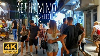 Rethymno Greece 4KUHD Walking Tour  2021  Tourister Tours [upl. by Nnaecyoj]