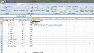 How to Compute Heating and Cooling Degree Days in Excel [upl. by Jair]