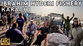 Ibrahim Hyderi Fishery Karachi  Walking Tourist 4K [upl. by Nedap]