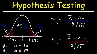 Hypothesis Testing Problems  Z Test amp T Statistics  One amp Two Tailed Tests 2 [upl. by Akirat]