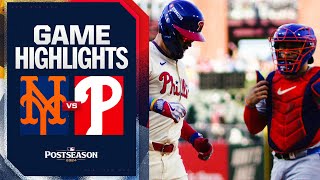 Mets vs Phillies NLDS Game 1 Highlights 10524  MLB Highlights [upl. by Eissej662]