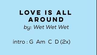 Love is All Around  lyrics with chords [upl. by Coop]