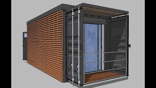 Container maritime 20 pieds aménagé Studio  20ft Shipping Container home [upl. by Cornie]