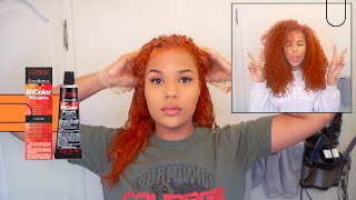 How To Dye Curly Hair Orange  Copper NO BLEACH  EXTREMELY DETAILED [upl. by Norit20]