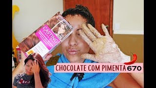 COLORAÇÃO CHOCOLATE COM PIMENTA 670 CASTING sem amônia Tonalizando em casa  Não Sou Dondoca [upl. by Akinar293]