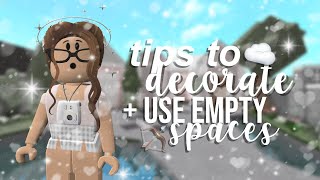 Tips To Decorate amp Use Empty Space In Houses BLOXBURG [upl. by Allimrac]